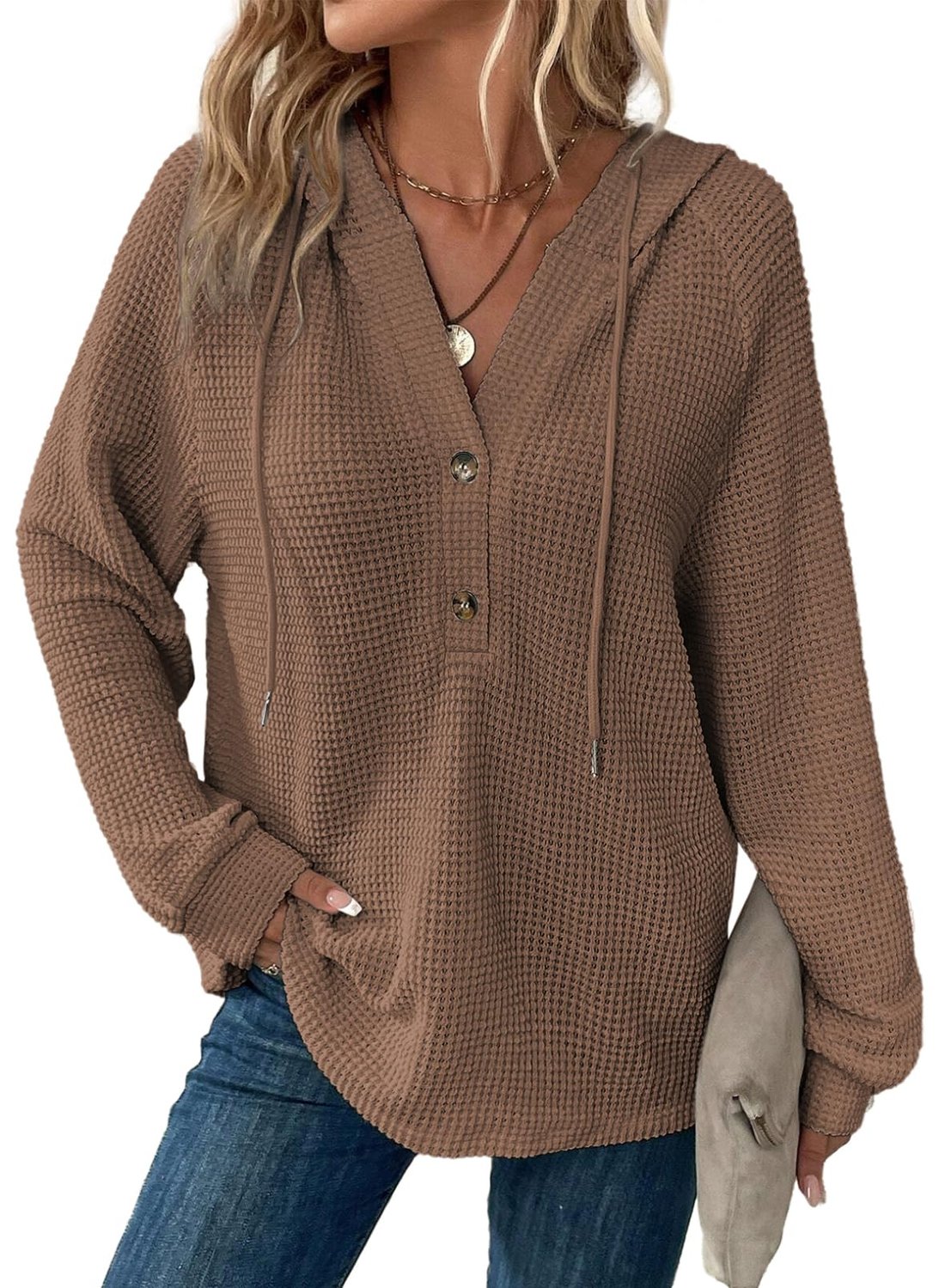 🎁Last Day 60% OFF-Women's Knitted Long Sleeve Casual Sweatshirt