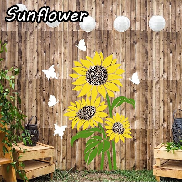 Sunflower🔥 Garden Fence Large Flower Stencils🌻DIY Decoration