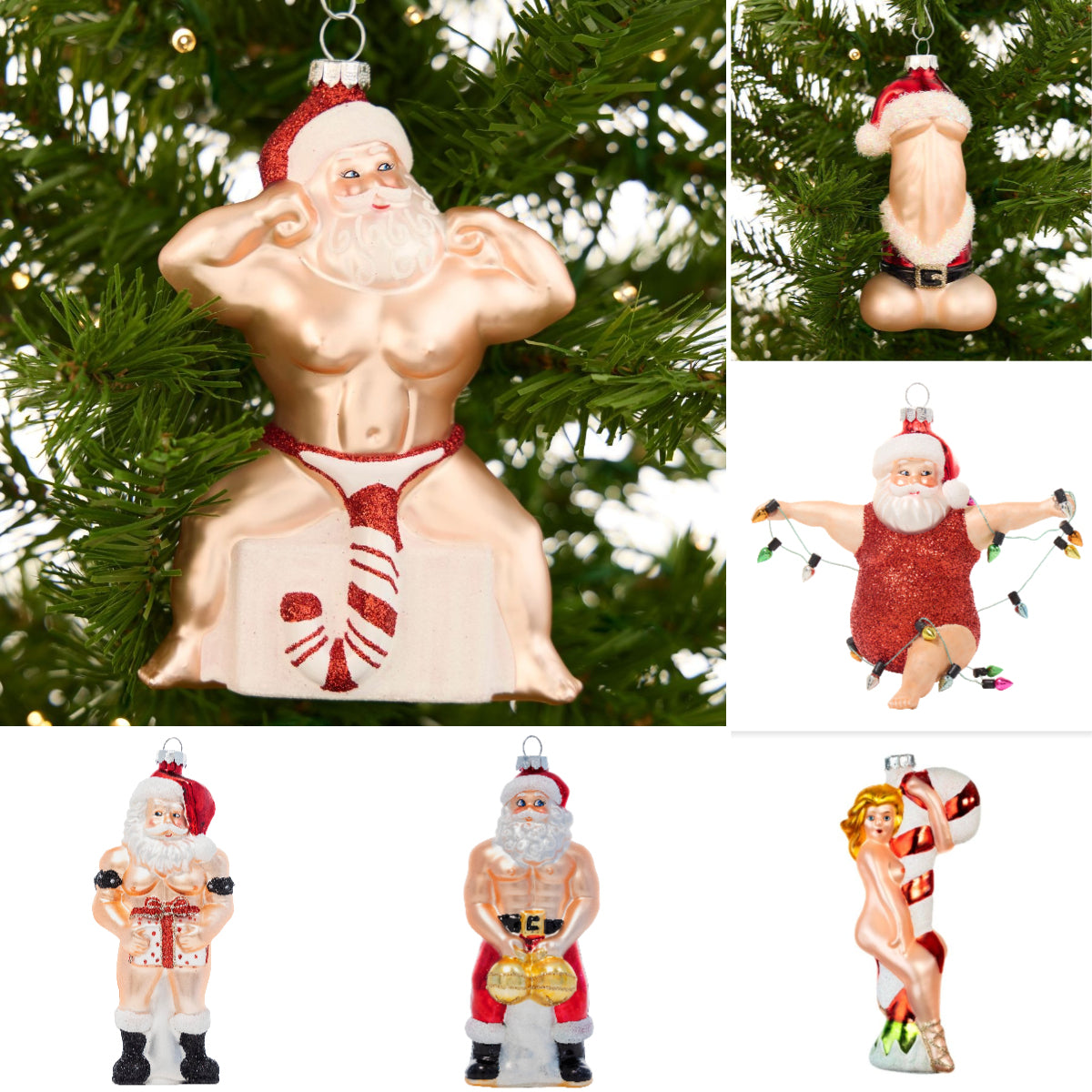 🔥Hot Sale 50% OFF - 🤣Funny Claus Christmas Ornament(6")