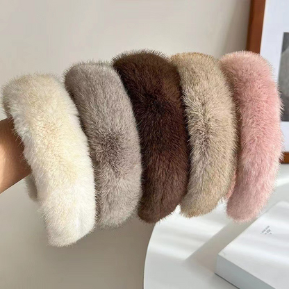 Warm Faux Mink Plush Headband