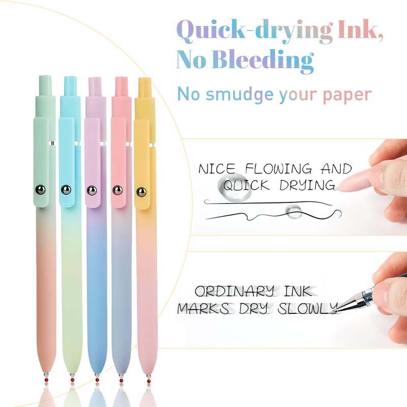 Minimalist Press Type Quick Drying Carbon Gel Pens