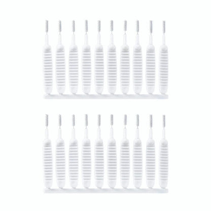 Shower hole cleaning brush nozzle