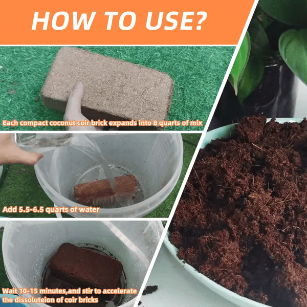 🔥2025 New Year Big Sale⏰ - ✨Organic Coconut Coir for Plants🥥🌱