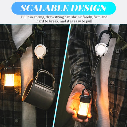 Outdoor Automatic Retractable Wire Rope Lure Tactical Keychain