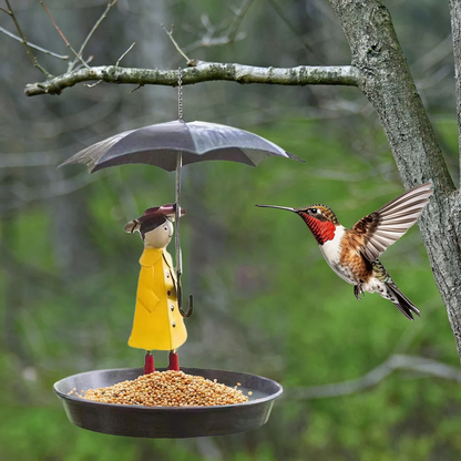 [Last Day49% OFF] Hanging Umbrella Girl Bird Feeder Garden Decor