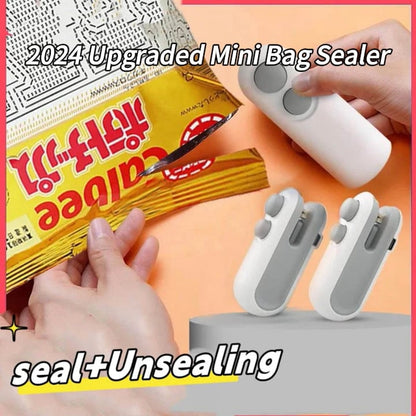SealEase Mini 2-in-1 Sealer and Cutter with USB-C Charging