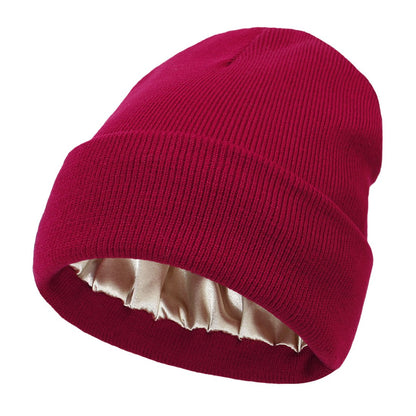 🎊Cyber Monday Deal!🎉Satin Lined Knit Beanie Hat