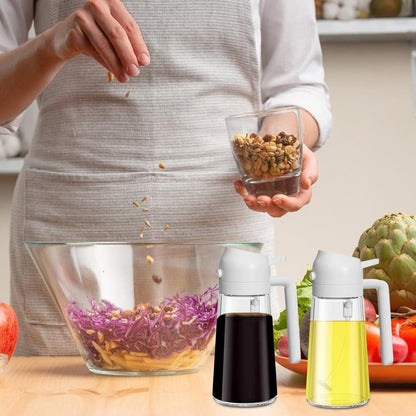 ✨HOT SALE💕2 in 1 Glass Oil Sprayer & Dispenser🔥(Buy 2 Get 10% OFF)