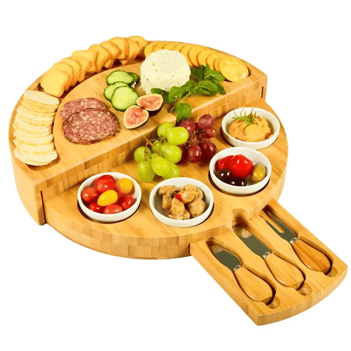🧀LAST DAY 70% OFF - Bamboo Swivel Charcuterie Board🔥