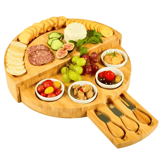 🧀LAST DAY 70% OFF - Bamboo Swivel Charcuterie Board🔥