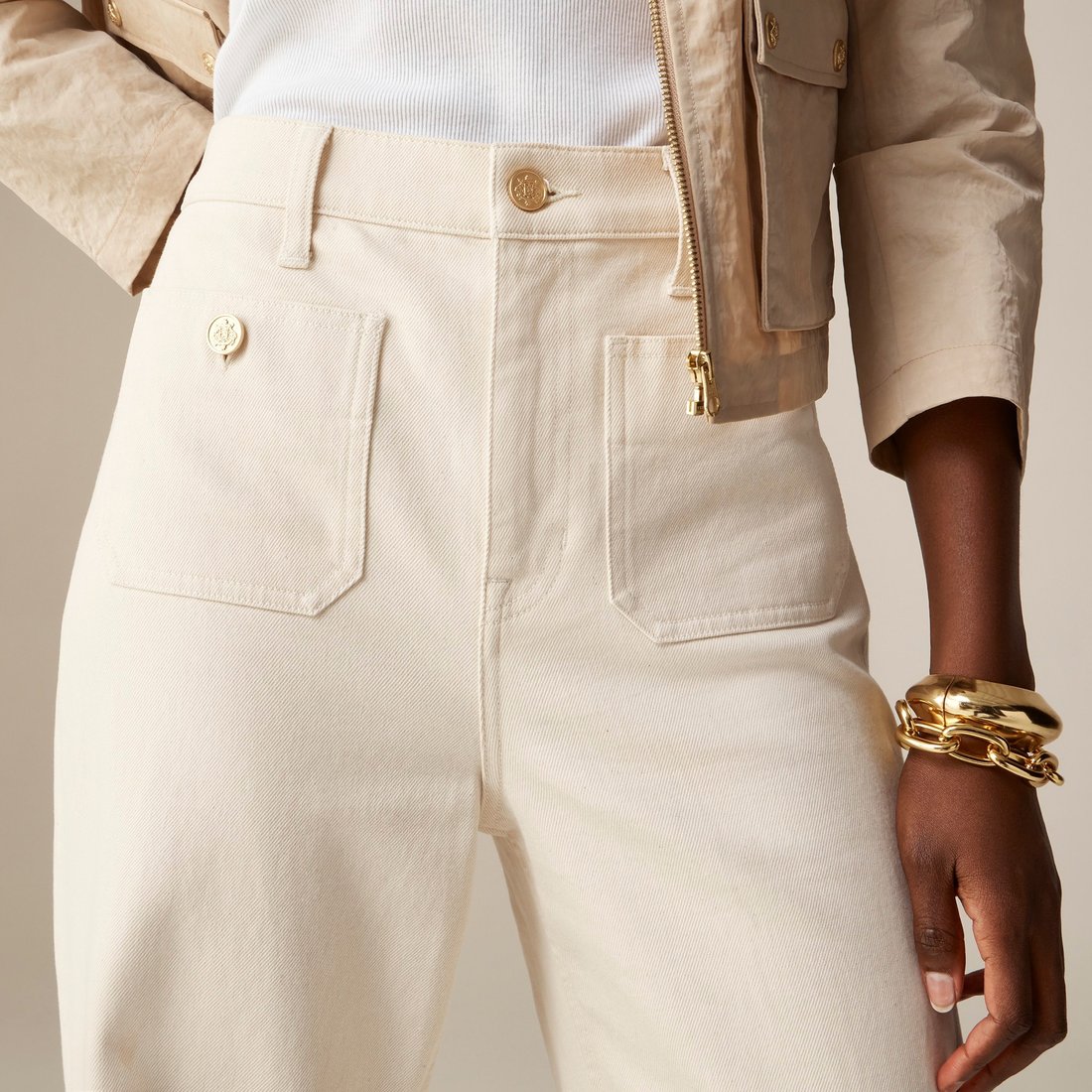 📢Half Price Clearance on Brand Counter Drops👖Tummy Control Sailor Wide Leg Trouser