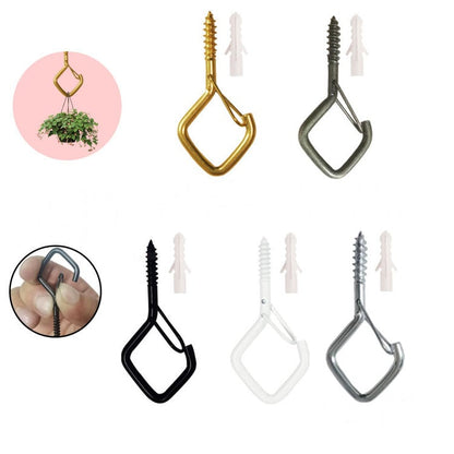🌲Christmas Sale 49% OFF🌲 -10pcs Square Snap Hanging Hooks - Anti-Drop Bonsai Hooks with Safety Buckles for Christmas Rope String Lights
