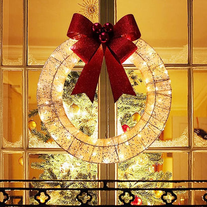 💖Outdoor Christmas LED wreath(Diameter 30cm)