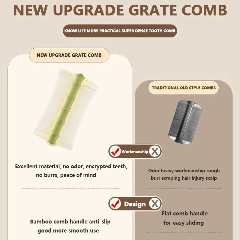 🔥 Lice Comb (Fast Removal of Lice Eggs, Nits and Dandruff)