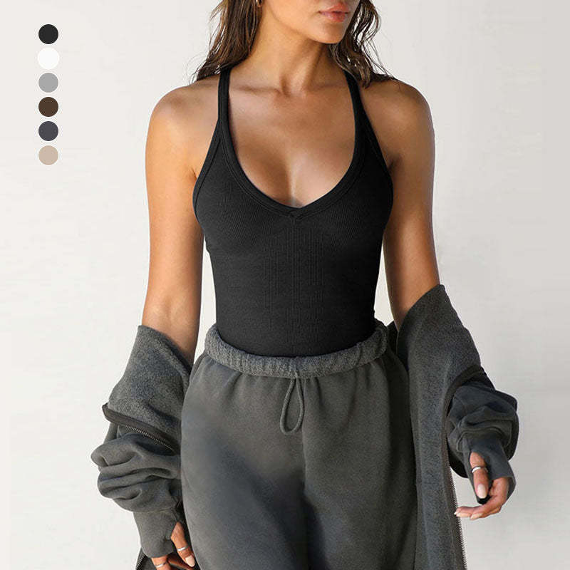 🔥Hot Sale 50% OFF🔥 - Women's Solid Backless Racerback Tank Top