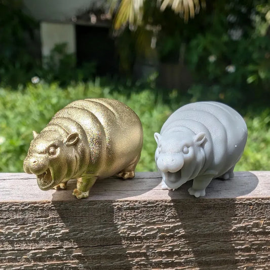 Moo Deng Miniature Figurine Mini Pygmy Hippo