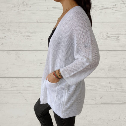 Thread 3/4 Sleeve with Pockets Cardigan