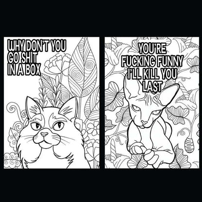 🐱Funny Kitty Memes Coloring Book For Adult Relaxation