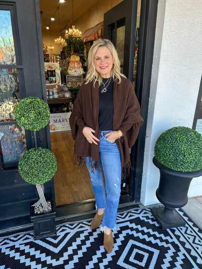 Loose Tassel Cardigan Wrap