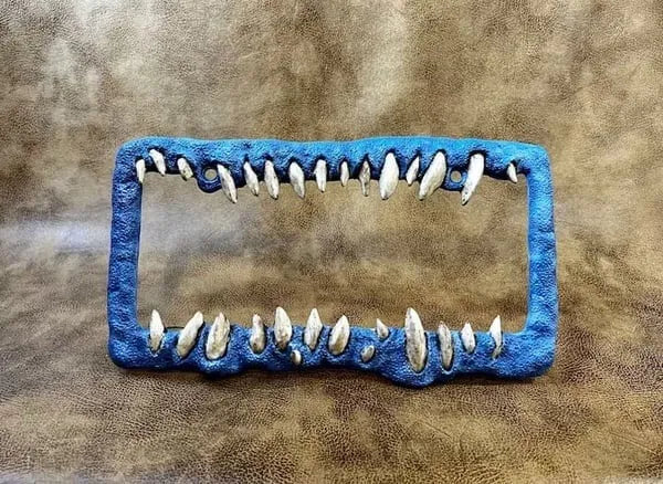 🤩Creature teeth license plate