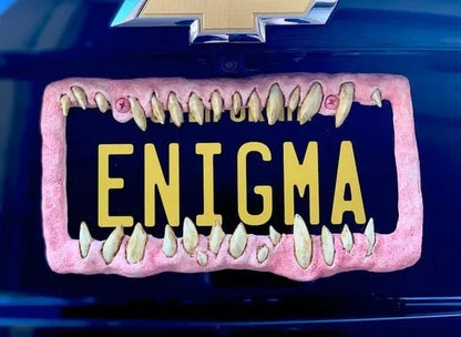 🤩Creature teeth license plate