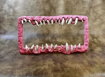 🤩Creature teeth license plate