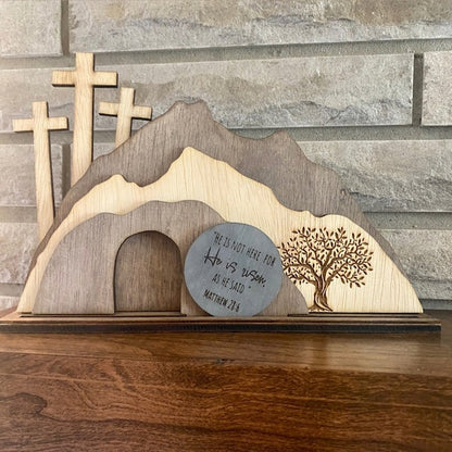 ✝Empty tomb Easter decor