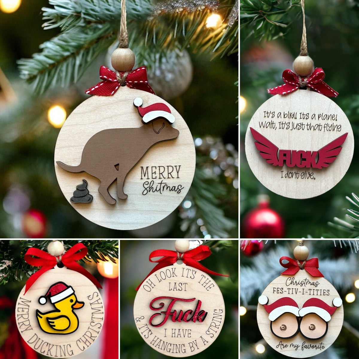 🔥CHRISTMAS PRE-SALE 50% OFF🎁-🤣Funny Adult Christmas Ornament🎄