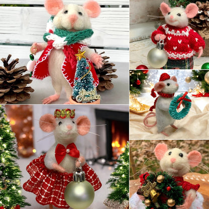 ⏰Limited Edition Hot Sale 50% Off - Handmade Christmas Needle felted Mouse