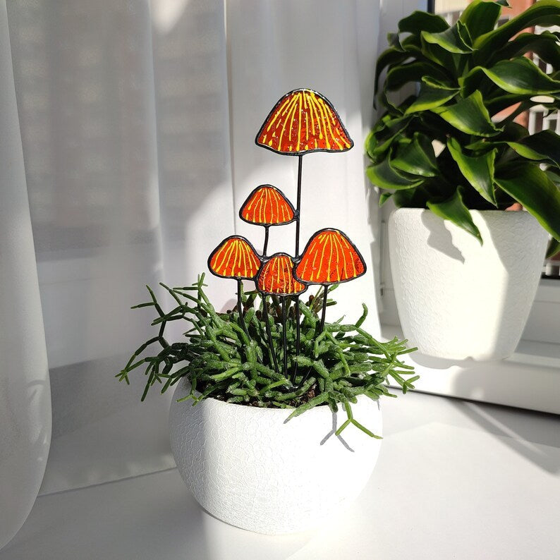 Mushrooms Plant Stake