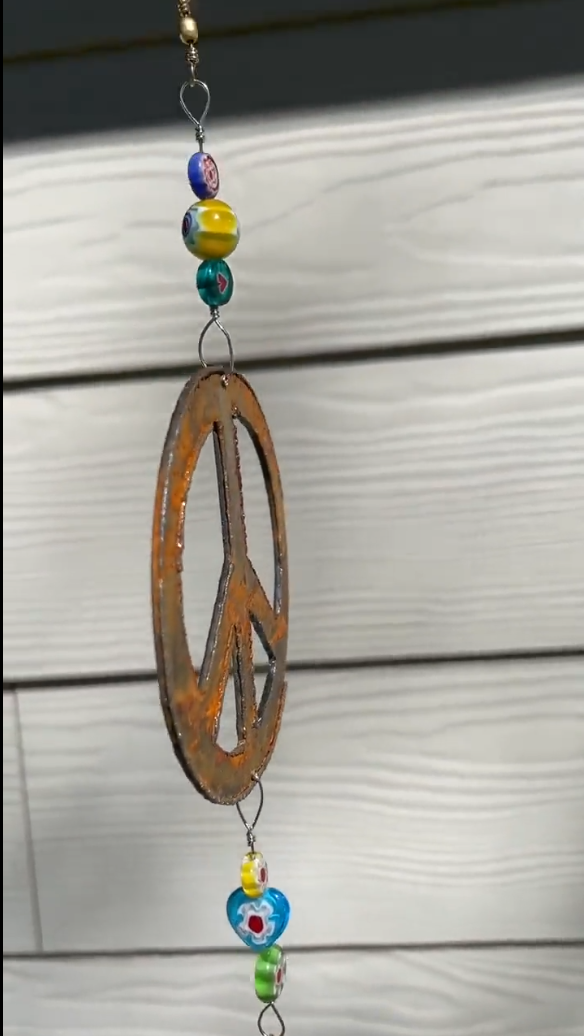 🔥🔥2025 Mother's Day Gift 50% Off--Rusty Peace and Love Wind Chime