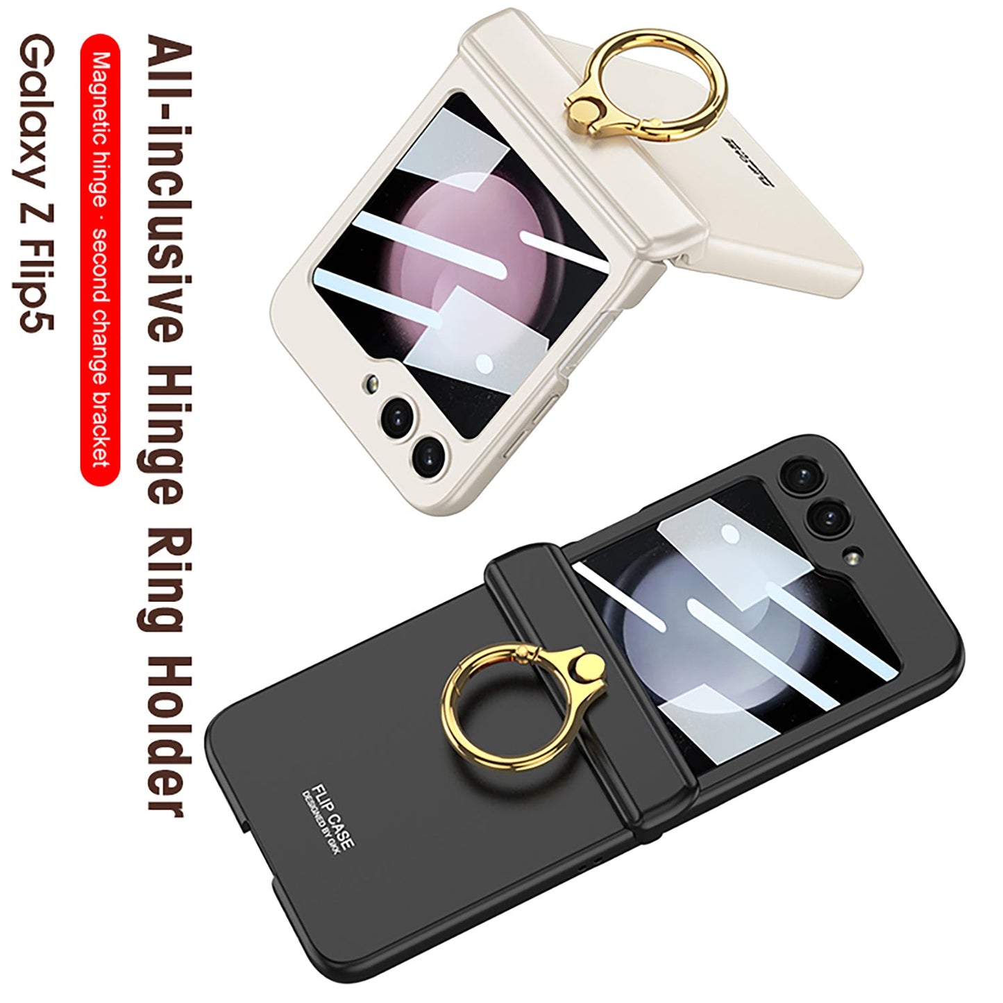 Magnetic All-included Shockproof Phone Cover For Galaxy Z Flip6 Flip5 Flip4 Flip3
