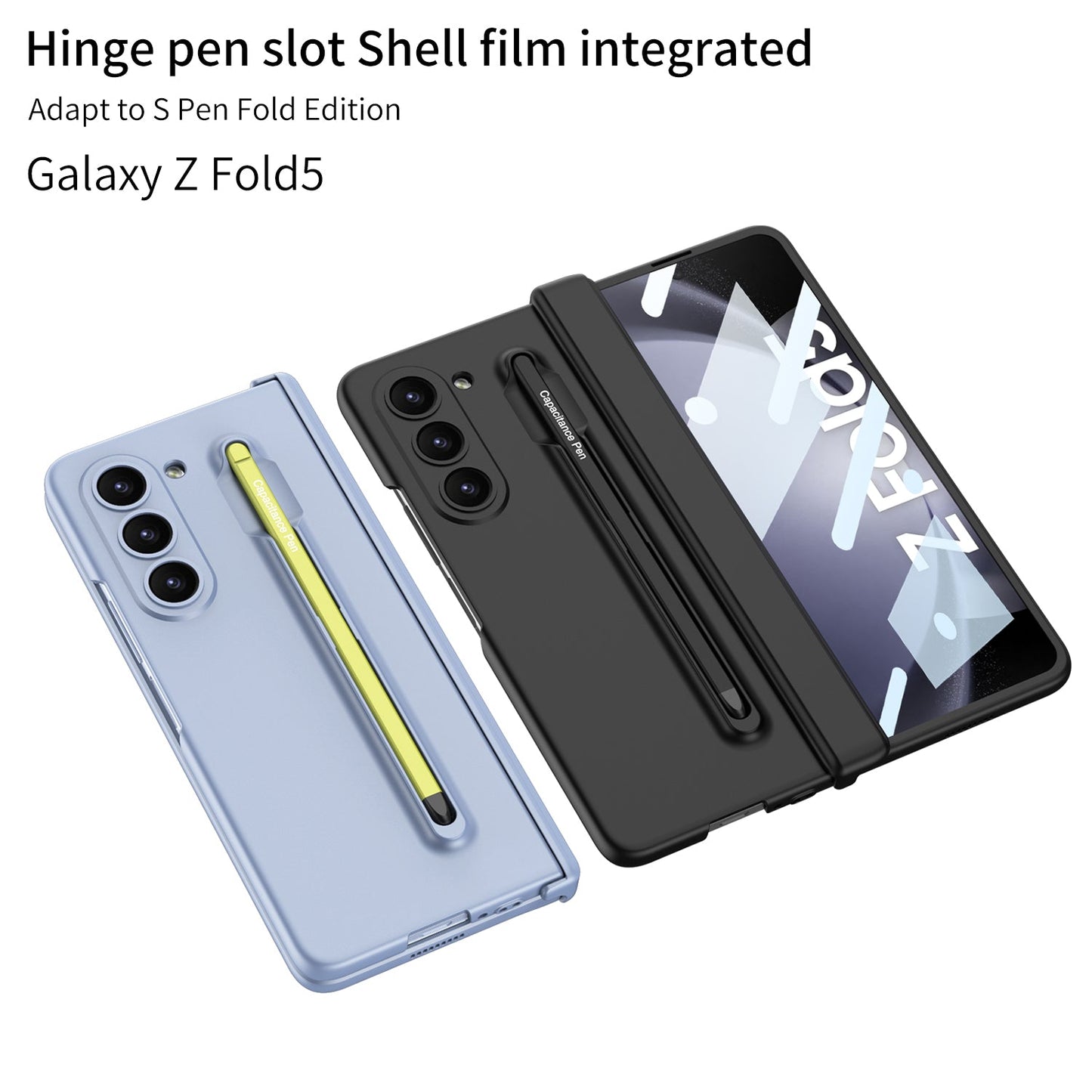 Magnetic Hinge Anti-fall Protective Phone Case With Pen Tray Shell and Film For Galaxy Z Fold5 Fold6