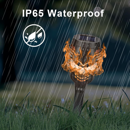 🔥Halloween Hot Sale💀Spooky Skulls Solar Torch Flame Lights👿