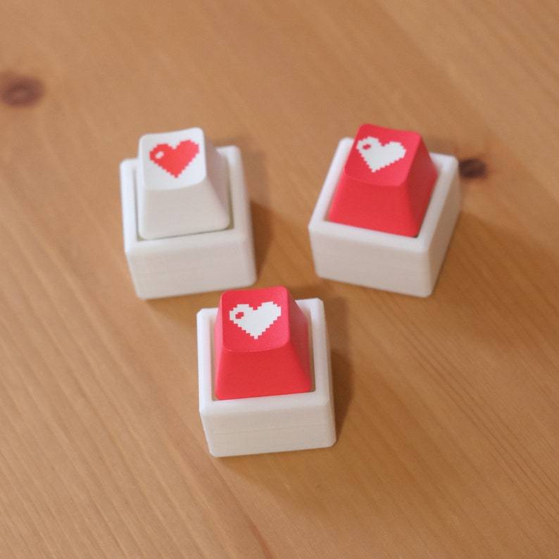 💗Pixel Hearts Keycaps Fidget Key Chain