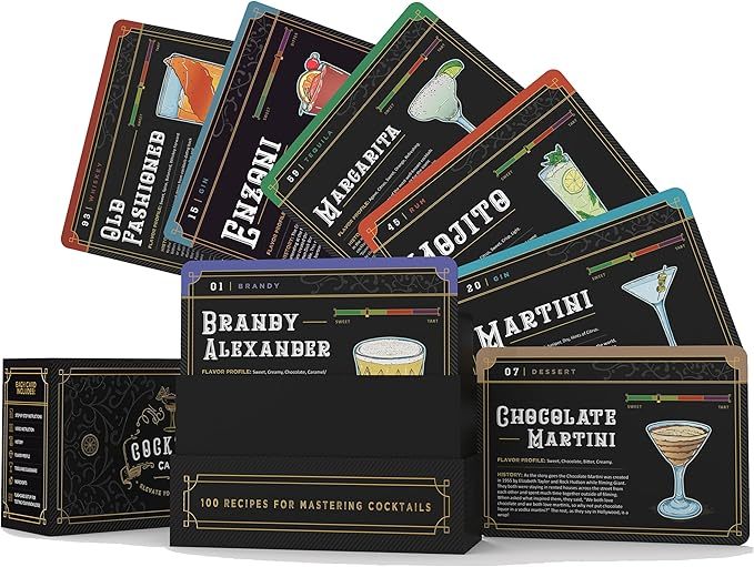 💥LAST DAY SALE 49% OFF-🍸️Cocktail Cards: 100 Cocktail Recipes to Master Cocktails