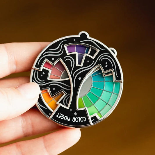 🔥Last Day: BUY 4 GET 4 FREE -🌈Color Fidget Enamel Pin(✨A Wheel Of Twenty Hues)