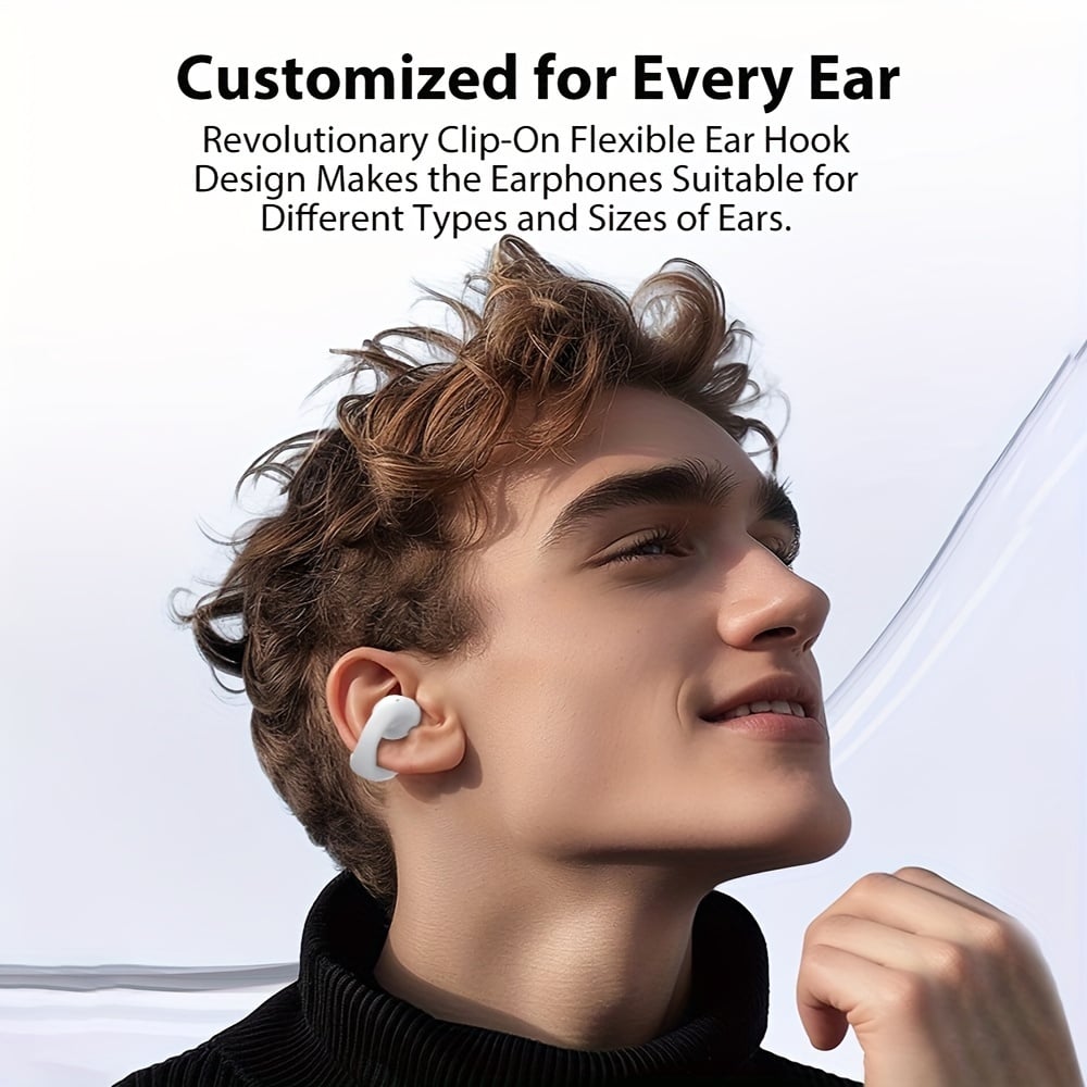2025 New Arrival - Ear Clip Bluetooth Headphones with Touch Screen