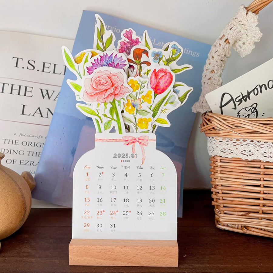 🌷Best Christmas Gift🎁--2025 Bloomy Flowers Desk Calendar📅