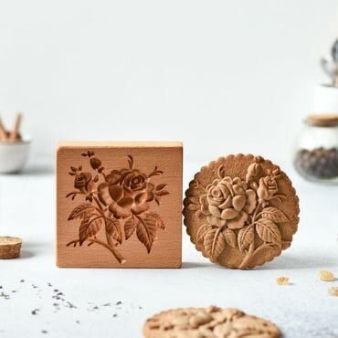 🍪Carved Wooden Pryanik Gingerbread Cookie Mold