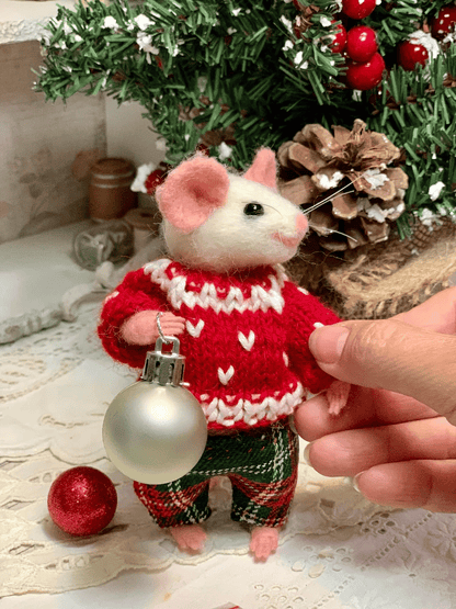 ⏰Limited Edition Hot Sale 50% Off - Handmade Christmas Needle felted Mouse