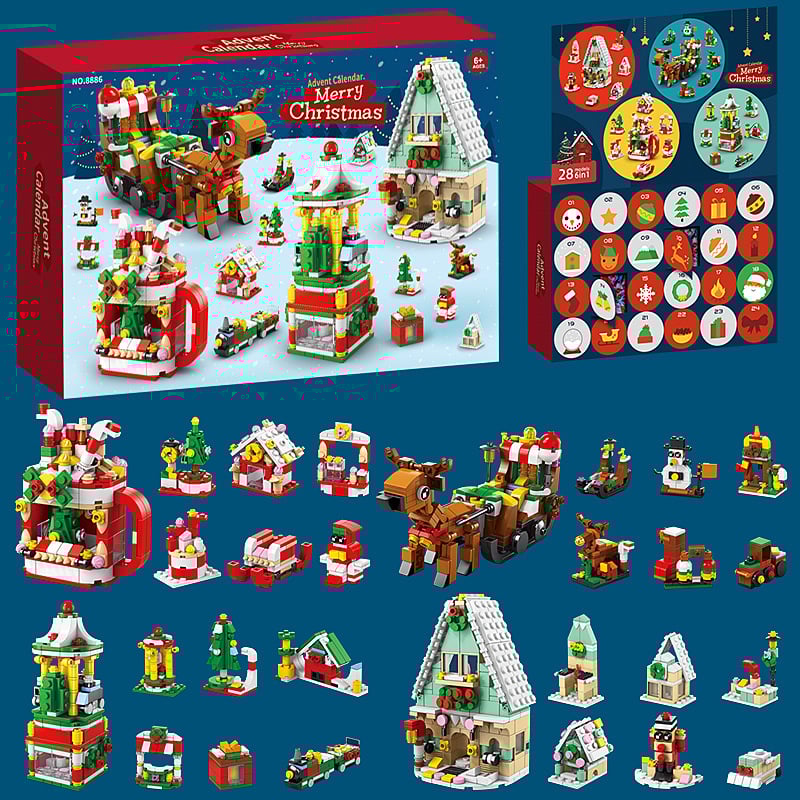 💥Christmas Eve Sale-70%OFF❤️ - Advent Calendar Kids With Christmas Building Blocks