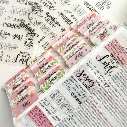 ✝️Bible and Planner Clear Stickers🌻