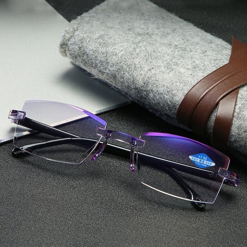 2023 New Sapphire high hardness anti blue light intelligent dual focus reading glasses