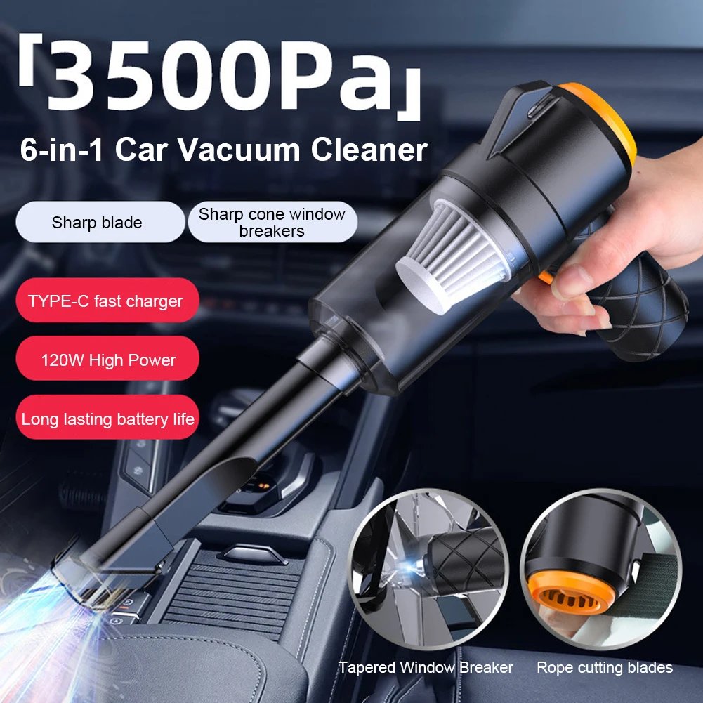 6-in-1 Wireless Powerful Car Vacuum Cleaner🔥