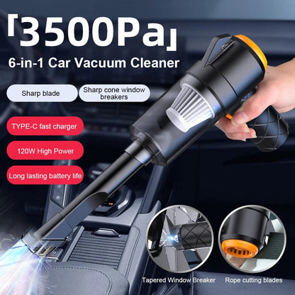 6-in-1 Wireless Powerful Car Vacuum Cleaner🔥