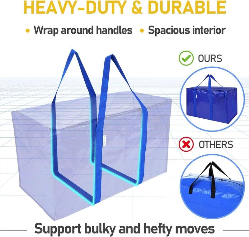 🔥Last day off 49%🔥24 Gallon Extra Large Heavy Duty Foldable Moving Bags