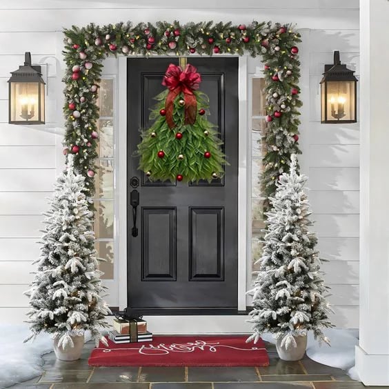 🎄Handmade Christmas Tree Wreath for Front Door🎅