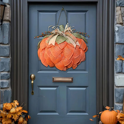🔥Fall Hot Sale 49%OFF🎃Handmade Halloween Pumpkin Wreath For Front Door