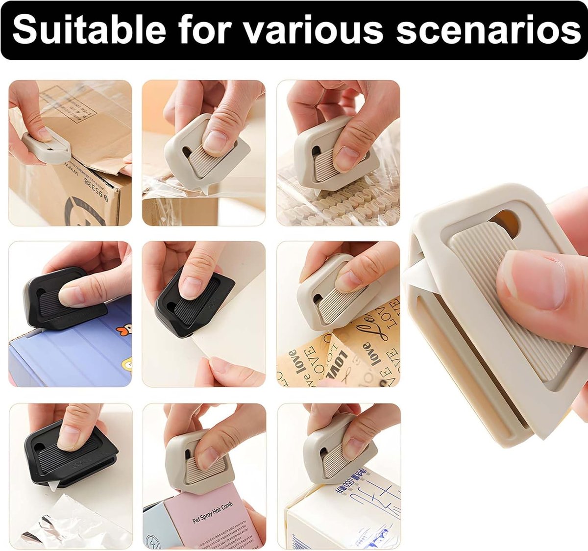 🧲 Magnetic Retractable Box Cutter - 🔒 Safety Lock Utility Knife with Built-in Magnet for Easy Storage & Quick Access